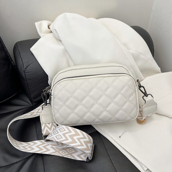 All-match Diamond Pattern Soft Leather Shoulder Messenger Bag - Image 10