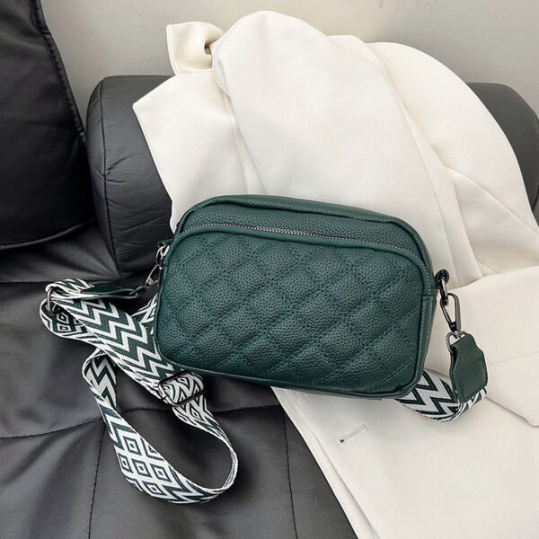 All-match Diamond Pattern Soft Leather Shoulder Messenger Bag - Image 8