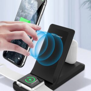 Folding three-in-one multifunctional wireless charger