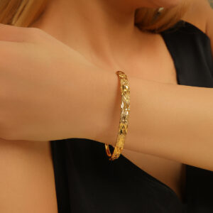 Vintage Gold-plated 18k Delicate Pattern Bracel