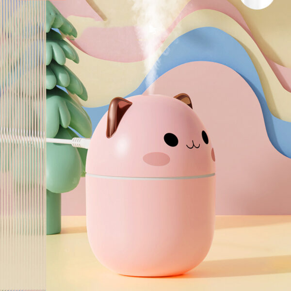 Air Humidifier Cute Cat Ultra-Silent USB Office Household Bedroom Car Aromatherapy Air Purifier With Led Cool Mist Spray - Image 8