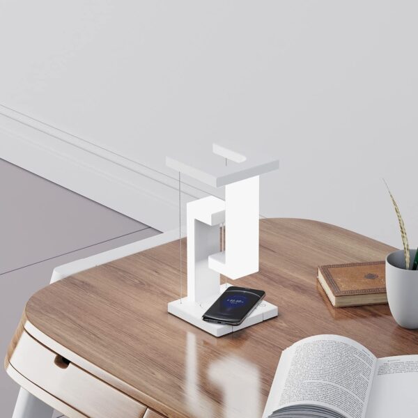 Creative Smartphone Wireless Charging Suspension Table Lamp Balance Lamp Floating For Home Bedroom & Office - Image 4