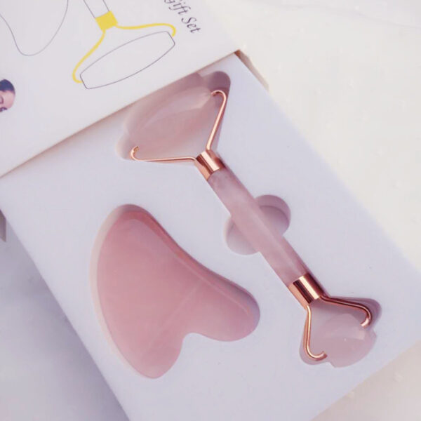 Natural Powder Crystal Jade Roller Beauty Face-lifting Double-head Massager - Image 5