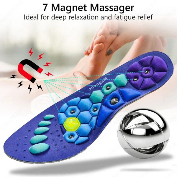 Medical Magnetic Insole Therapy Sports Insoles Orthopedic Insoles Massage Foot Weight Loss Slimming Acupressure Anti-fatigue Health Care Shoe Pads - Image 6