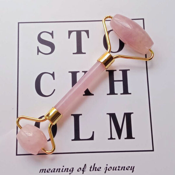 Natural Powder Crystal Jade Roller Beauty Face-lifting Double-head Massager - Image 4