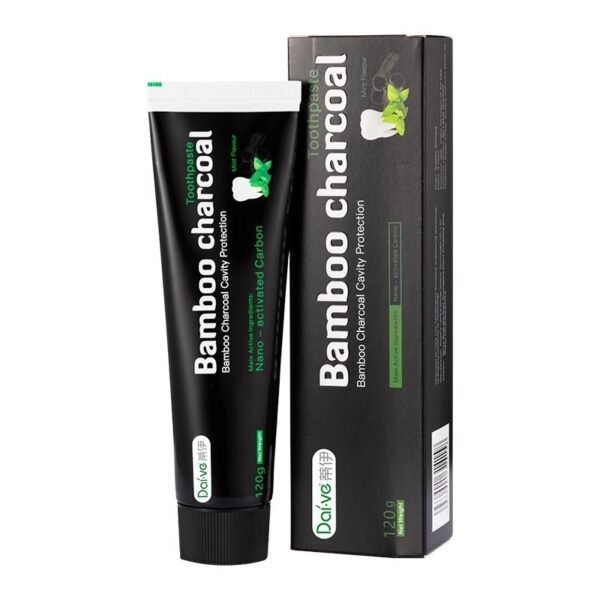 Bamboo Charcoal Toothpaste Teeth Whitening Powder Toothbrush Set - Image 4