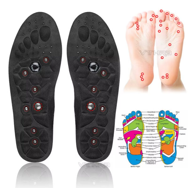 Medical Magnetic Insole Therapy Sports Insoles Orthopedic Insoles Massage Foot Weight Loss Slimming Acupressure Anti-fatigue Health Care Shoe Pads - Image 2