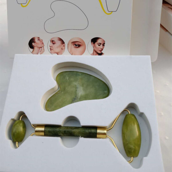 Natural Powder Crystal Jade Roller Beauty Face-lifting Double-head Massager - Image 7
