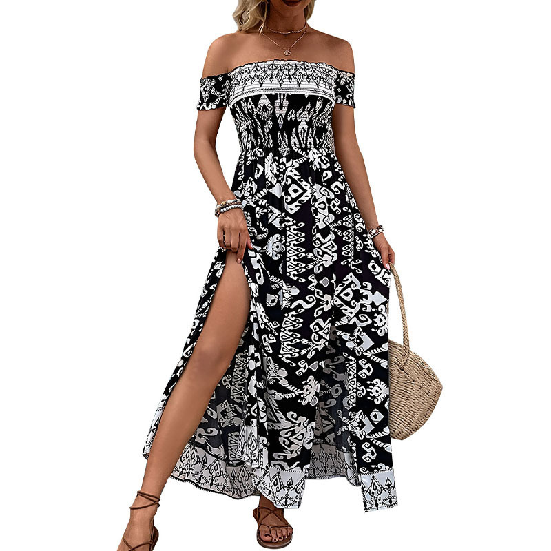 Special Print High-Slit Dress shopsparkling.com