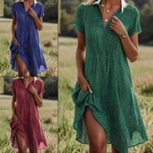 Polka Dot V-Neck Dress