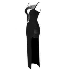 shopsparkling Black Slit Bodycon Dress